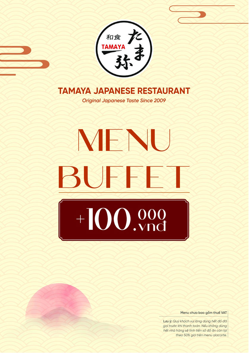 Suất Buffet T2-CN, Giá 650K - Tamaya Japanese Restaurant Hai Bà Trưng-17