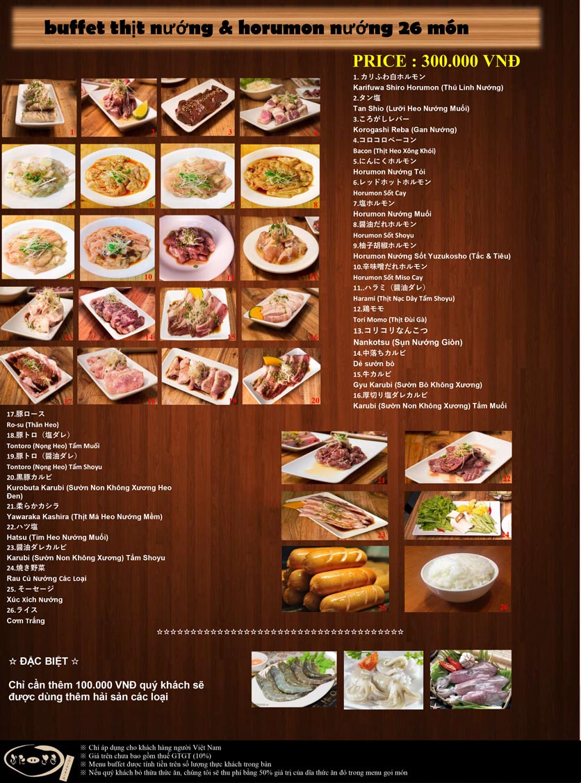 Menu Butasama Japanese BBQ - Kỳ Đồng 5