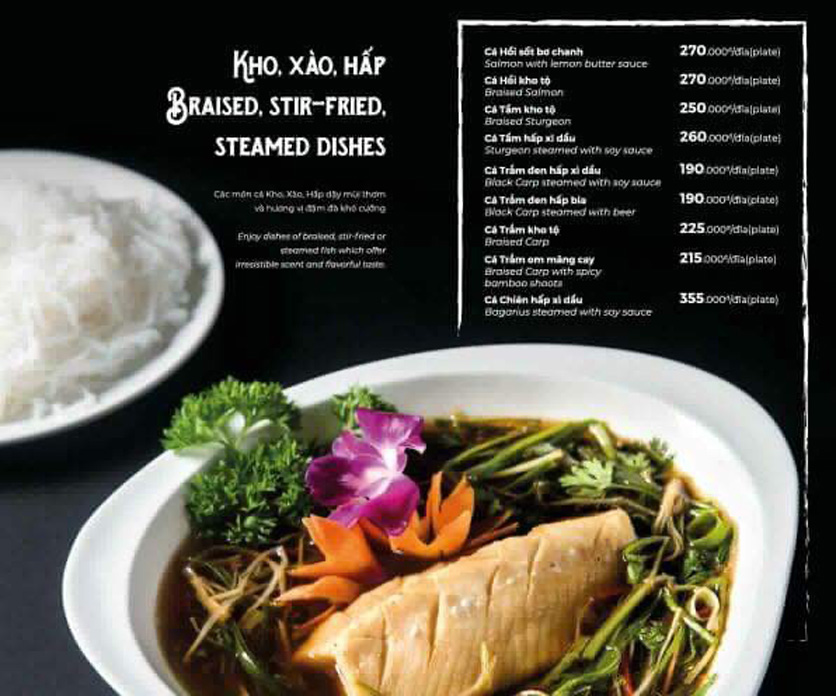 Menu Cá Cử – An Dương 2
