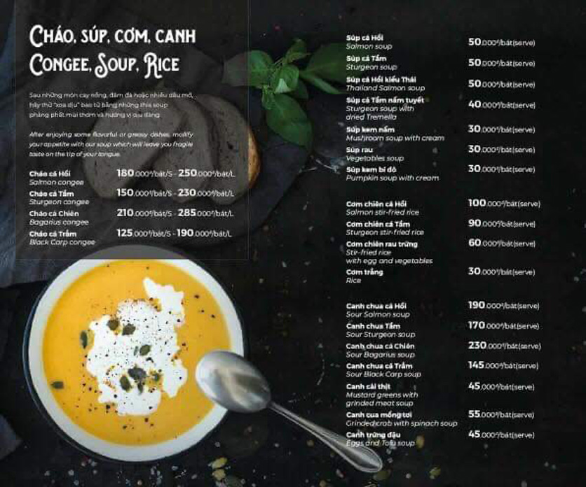 Menu Cá Cử – An Dương 8