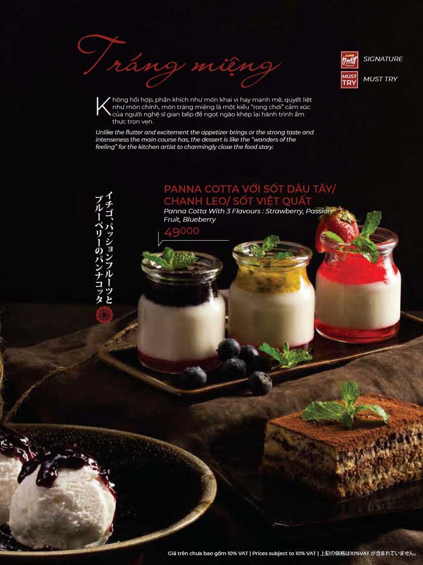 Menu Capricciosa - Vincom Bà Triệu 16 