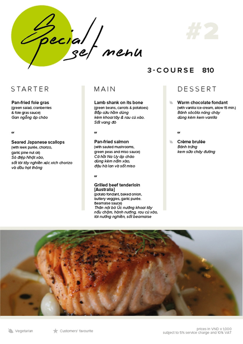 Menu Chanh Bistro Rooftop Saigon – Calmette 1