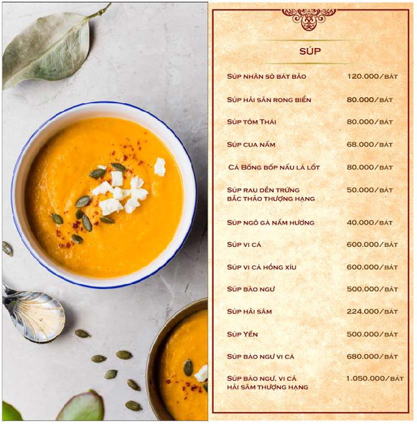 Menu Châu Giang - Mạc Thái Tổ 11 