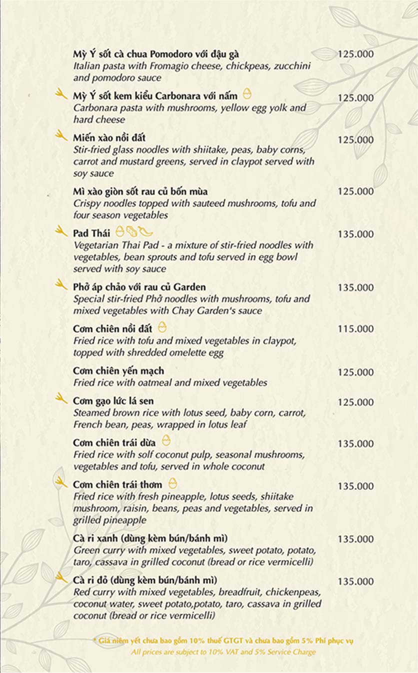 Chay Garden Vegetarian Restaurant & Coffee Ẩm thực Chay