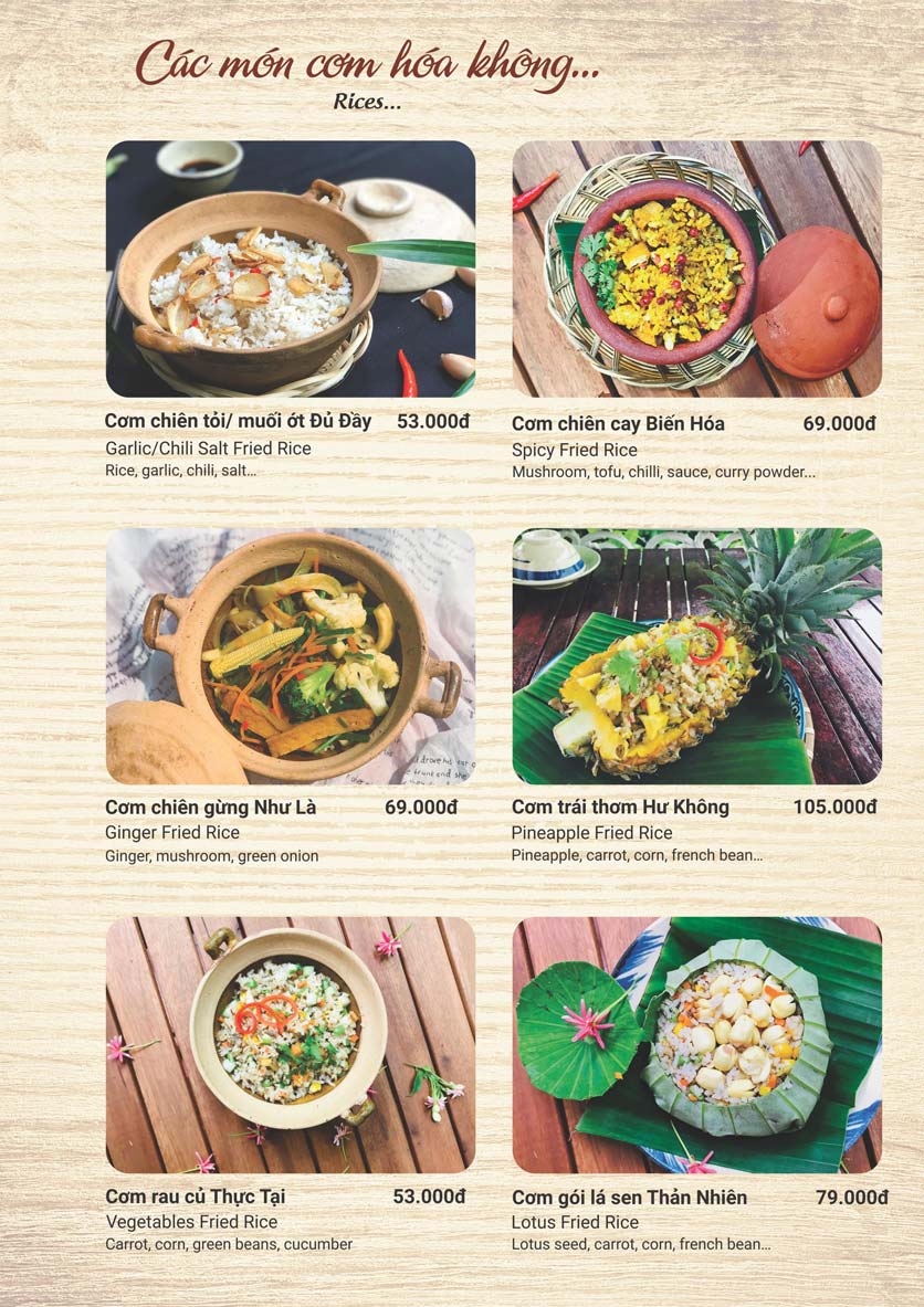 Menu Phương Mai Chay Quán - Võ Thị Sáu 2 