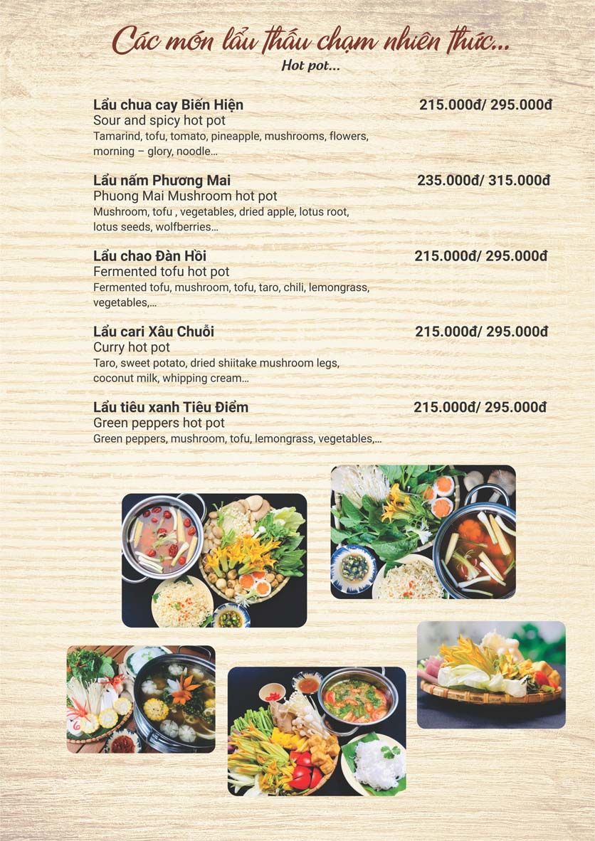 Menu Phương Mai Chay Quán - Võ Thị Sáu 6 