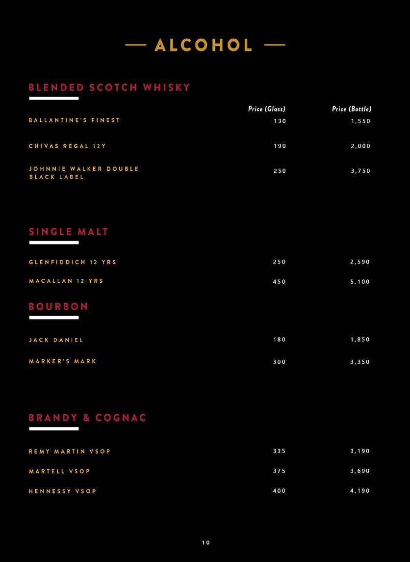Menu Chic Restaurant - Bay Hotel 7