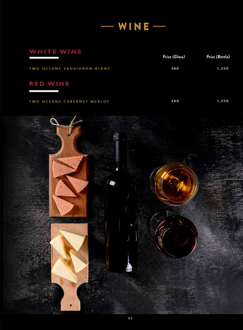 Menu Chic Restaurant - Bay Hotel 8