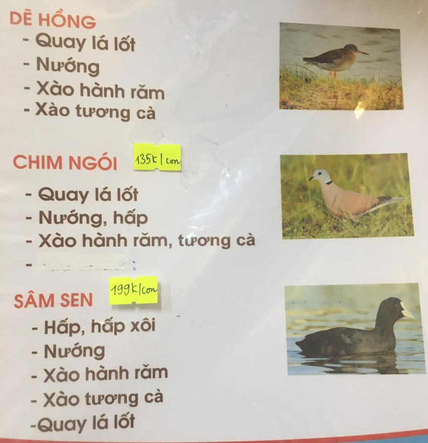 Menu Chim To Dần - Hà Nam Quán - Phạm Văn Đồng  3 