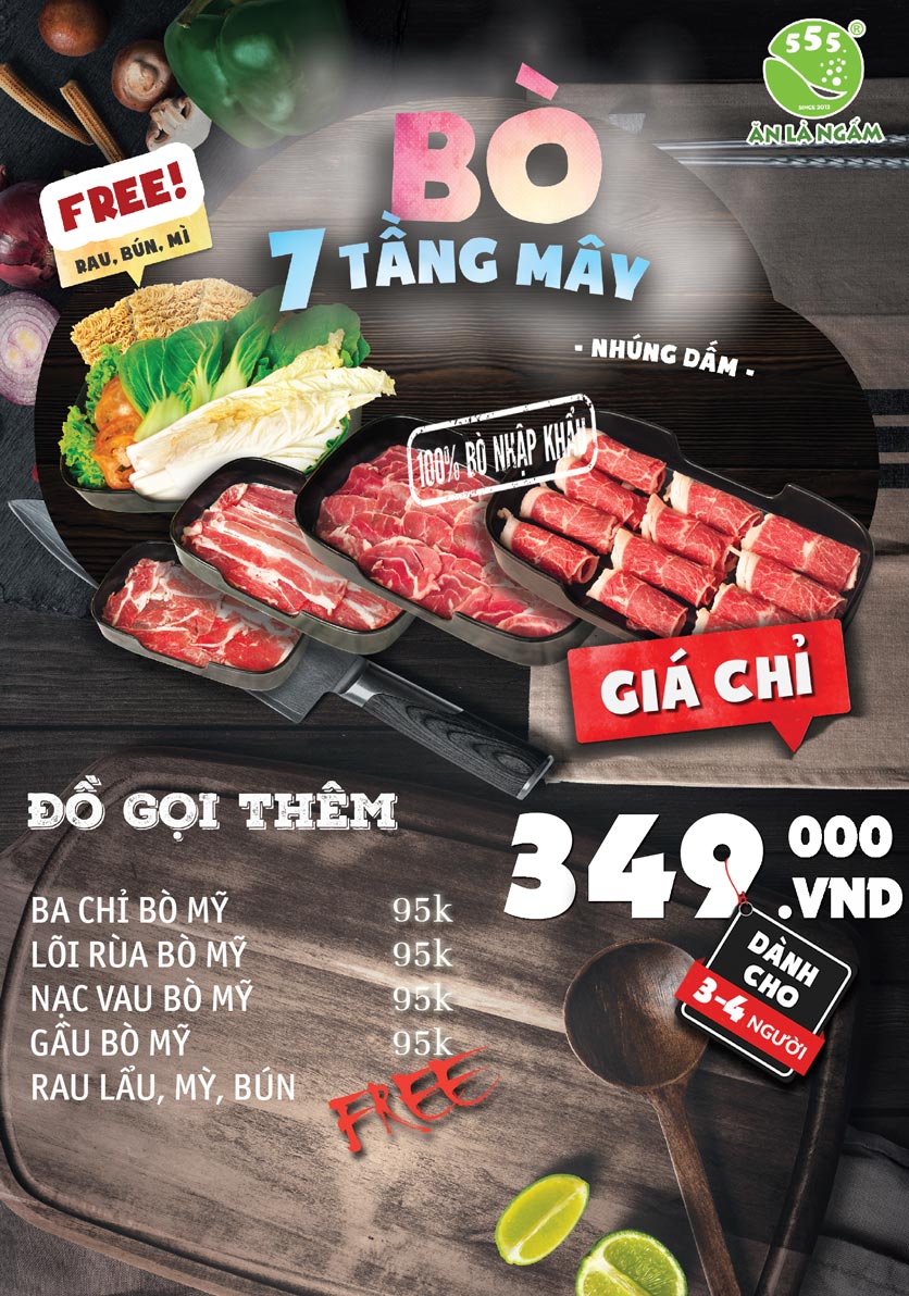 Menu Bò Ngon 555 – Núi Trúc  10 
