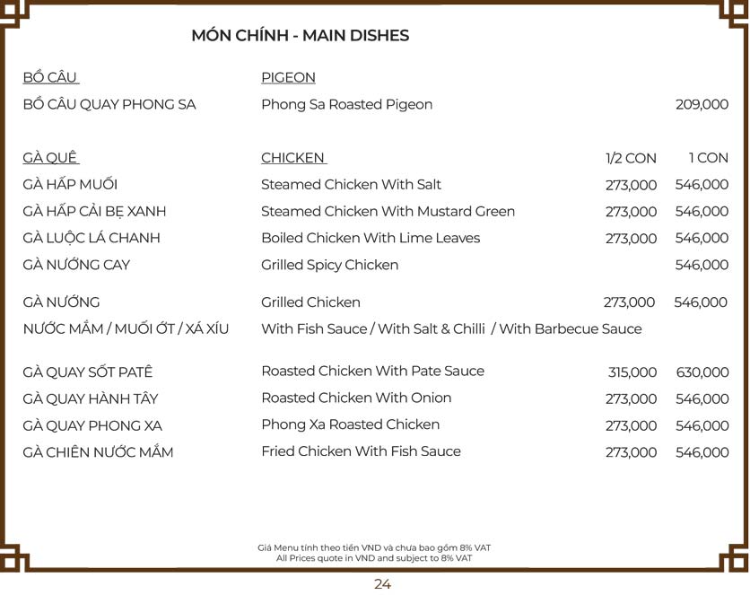 Menu Cơm Niêu Sài Gòn – Tú Xương  22 