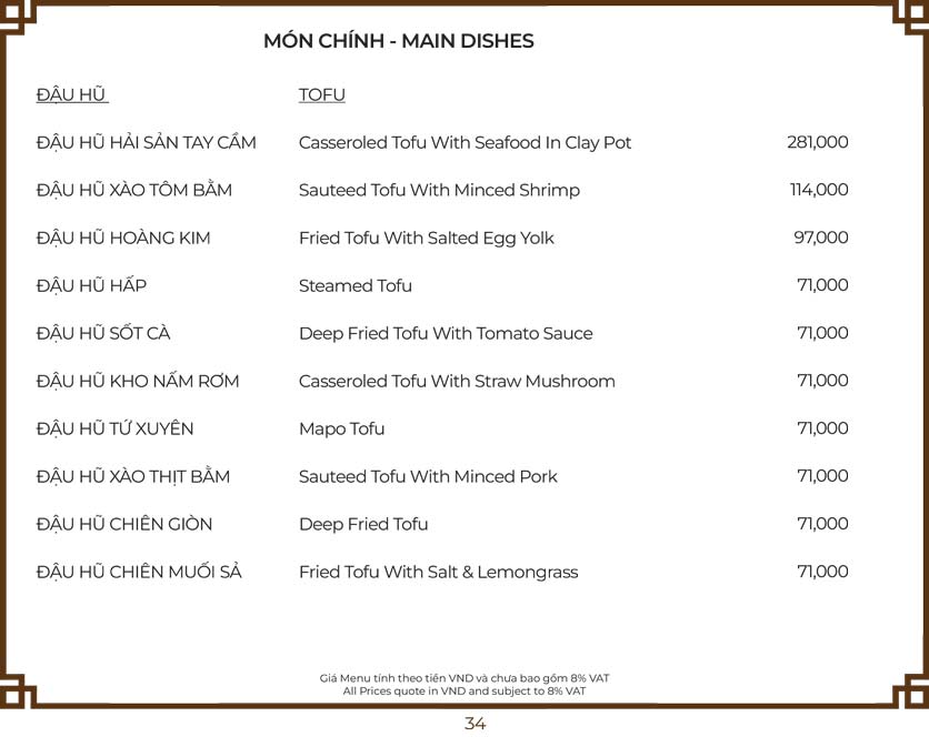 Menu Cơm Niêu Sài Gòn – Tú Xương  32 