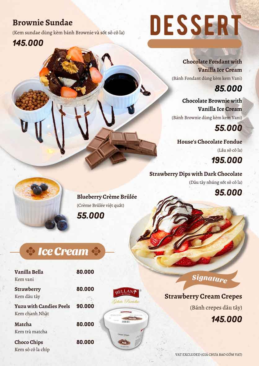 Menu Downtown Steakhouse - Nguyễn Huệ 10 