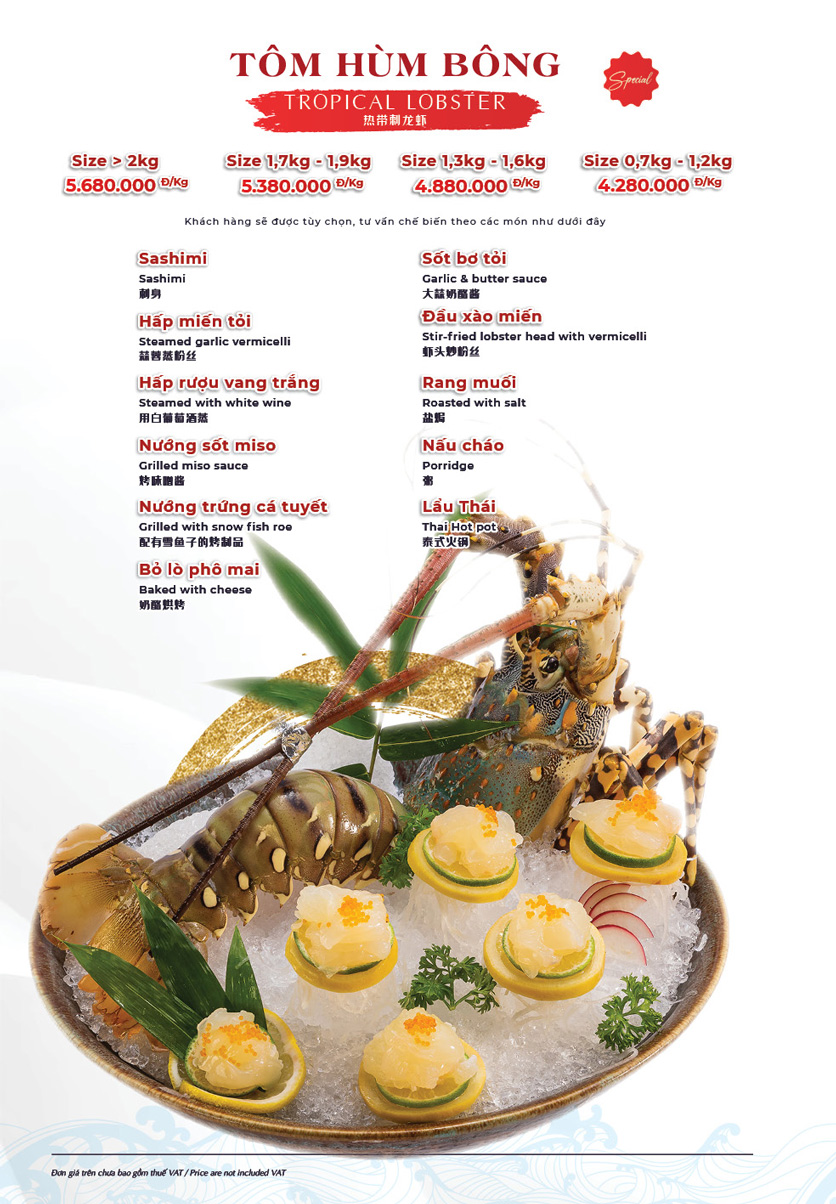 Menu Hải Sản Phố - Liễu Giai 16 