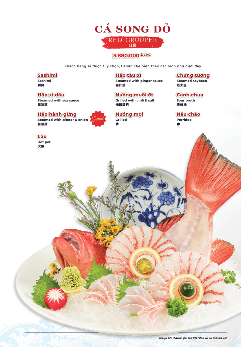 Menu Hải Sản Phố - Liễu Giai 23 