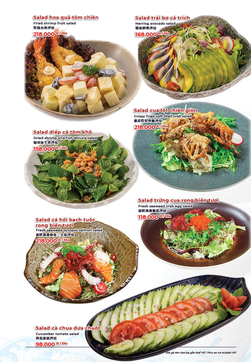 Menu Hải Sản Phố - Liễu Giai 37 