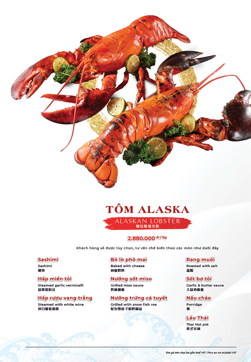 Menu Hải Sản Phố - Liễu Giai 51 