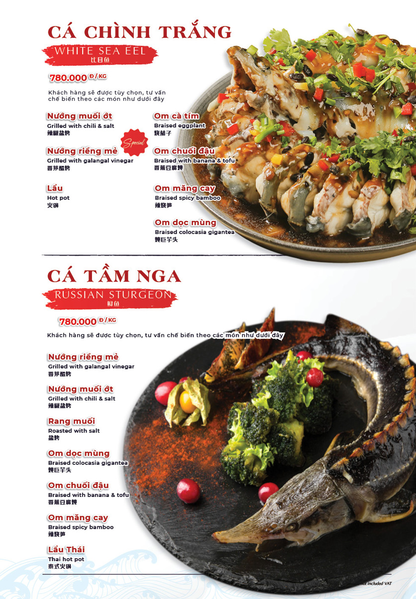 Menu Hải Sản Phố - Liễu Giai 57 