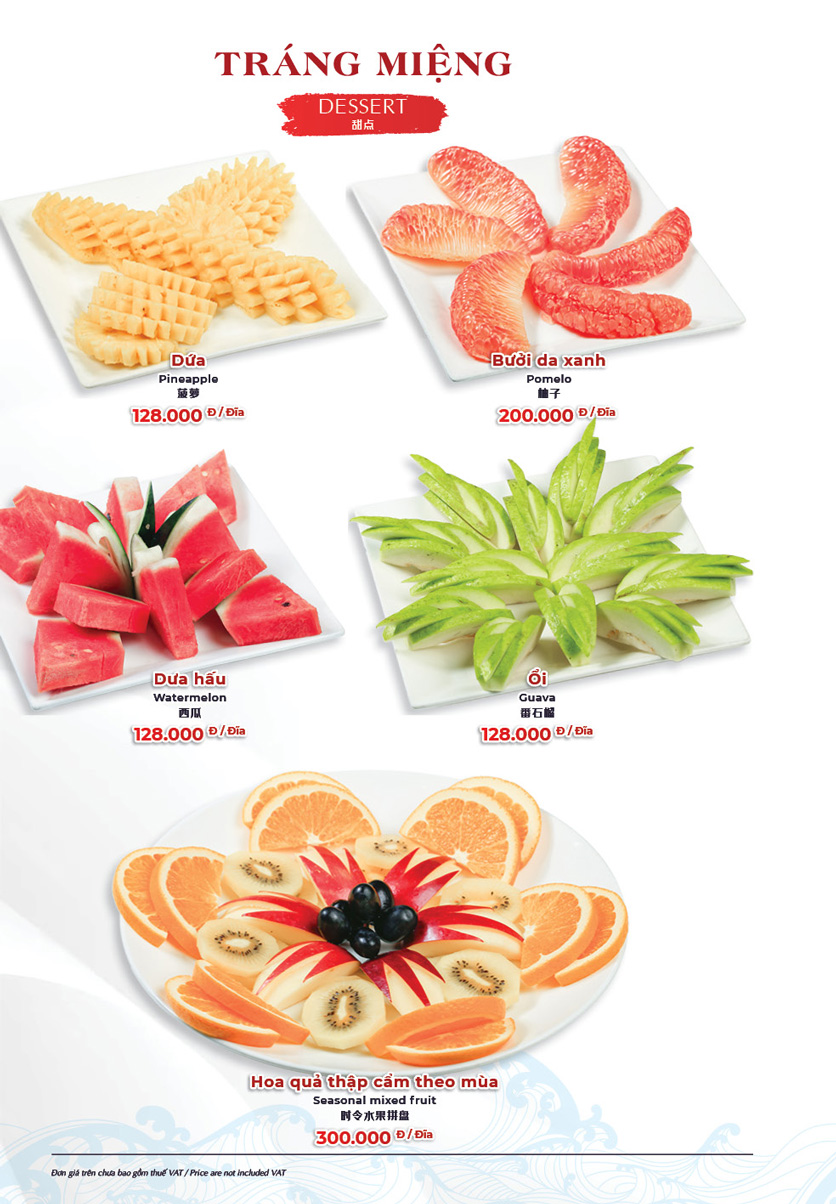 Menu Hải Sản Phố - Liễu Giai 66 