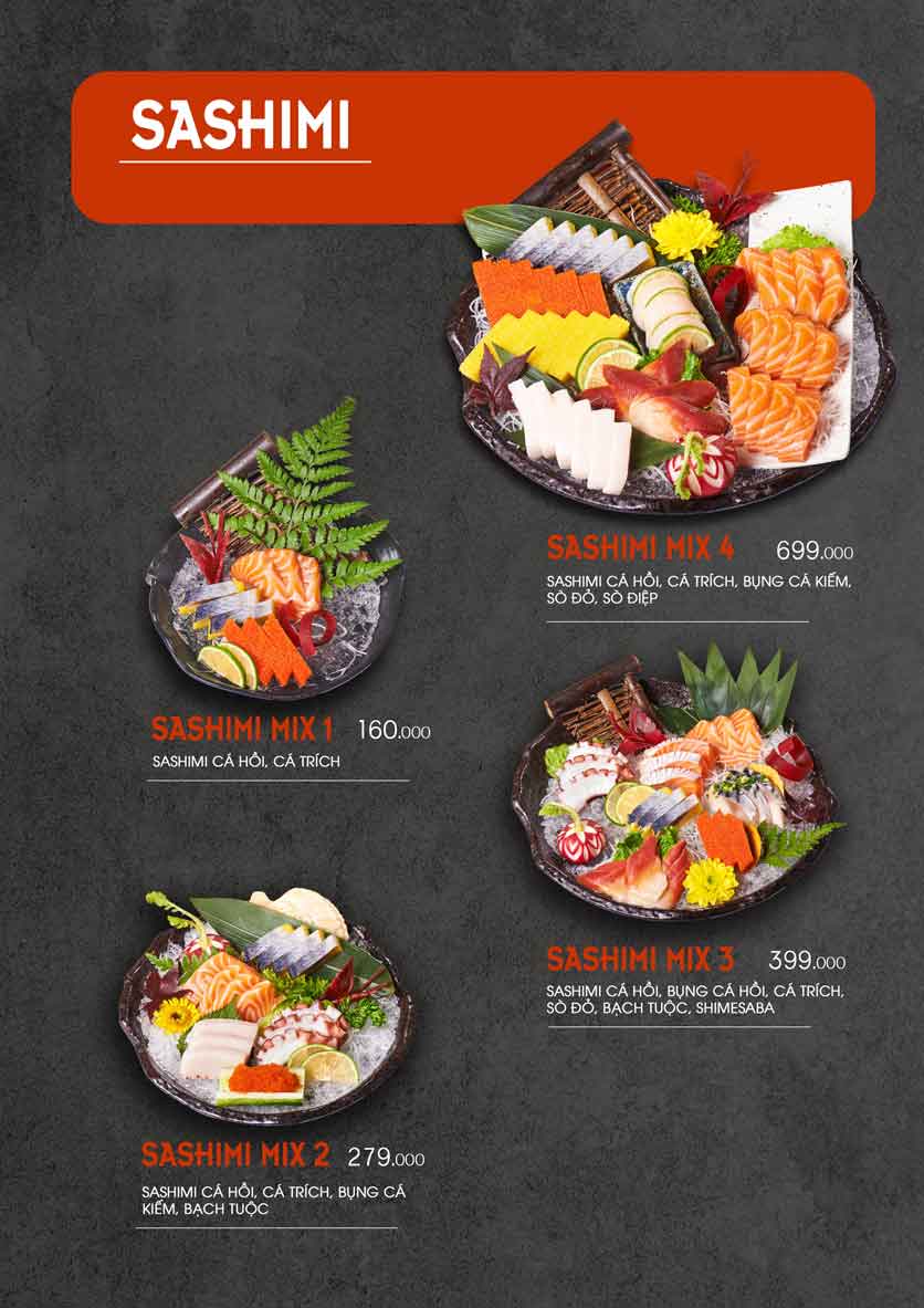 Menu Let’s Sushi - Nguyễn Khuyến 10 