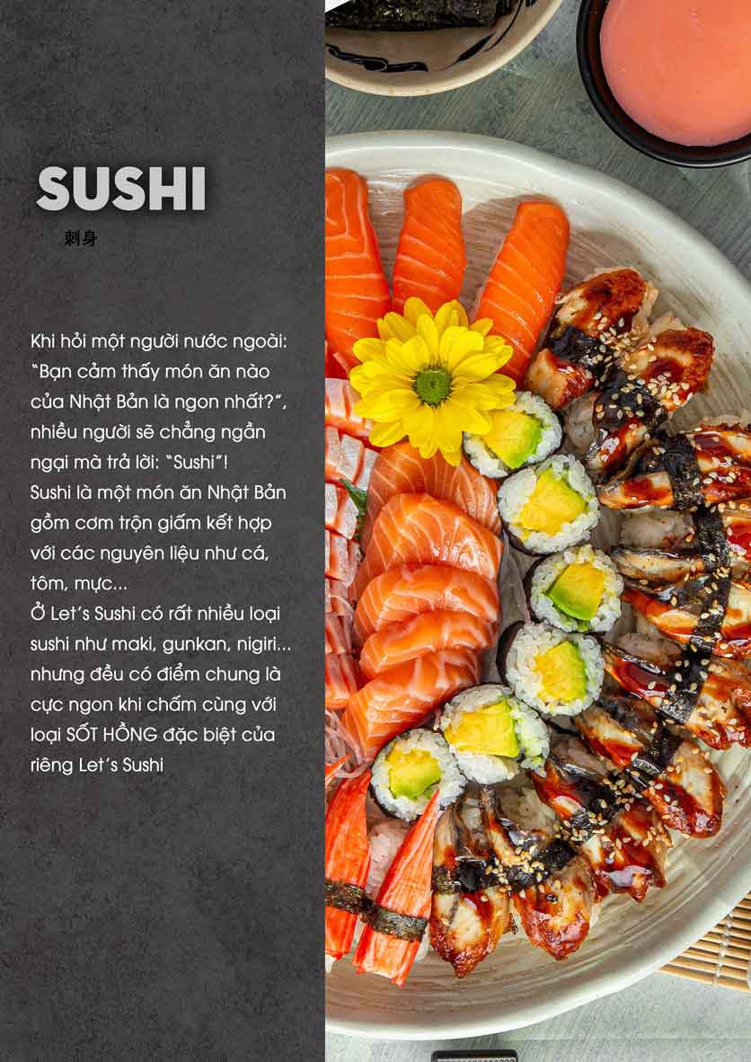 Menu Let’s Sushi - Yên Lãng 13 