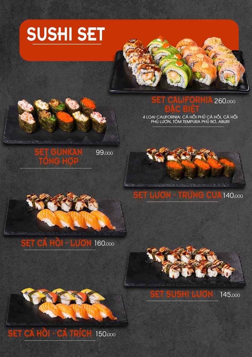 Menu Let’s Sushi - Trần Huy Liệu 15 
