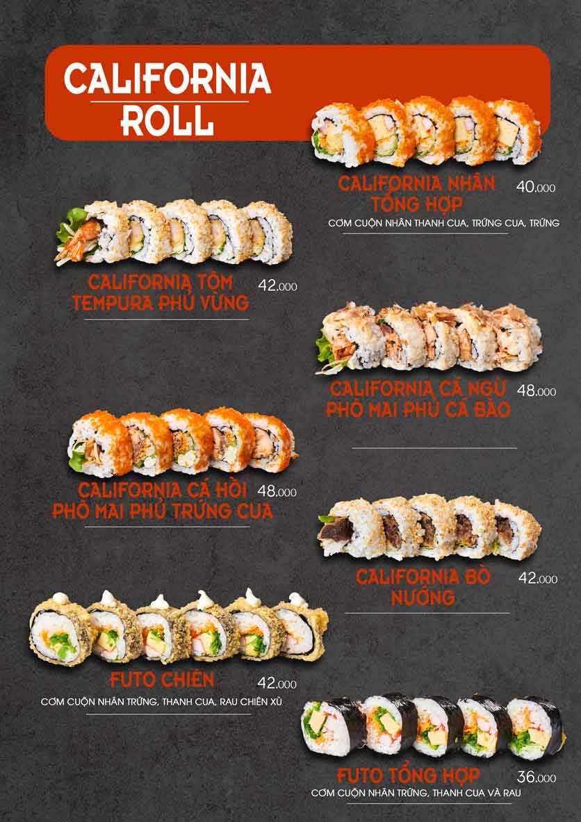 Menu Let’s Sushi - Trần Huy Liệu 19 