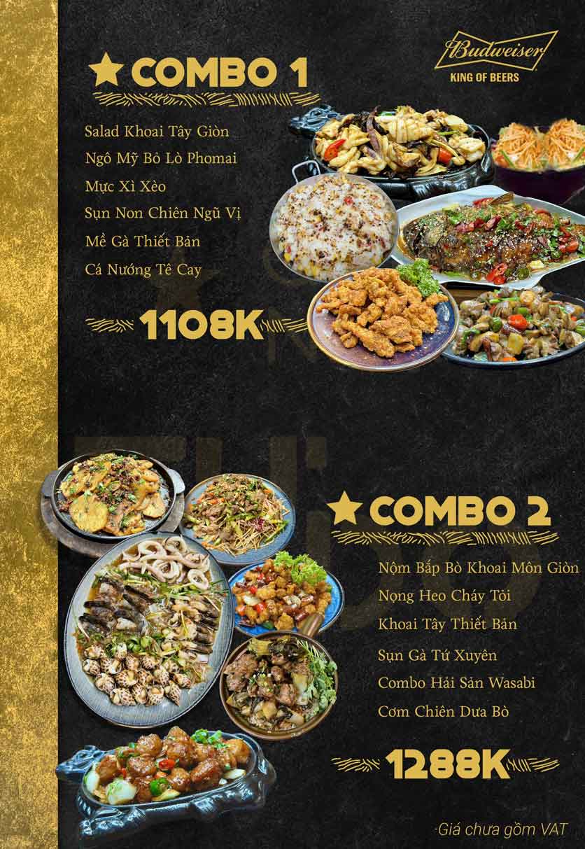 Menu Quán Nhậu Tự Do  – Lê Đại Hành 3 