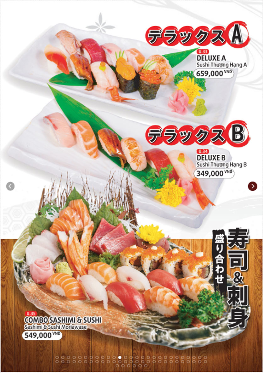 Menu Sushi World - Tôn Thất Thiệp 12 