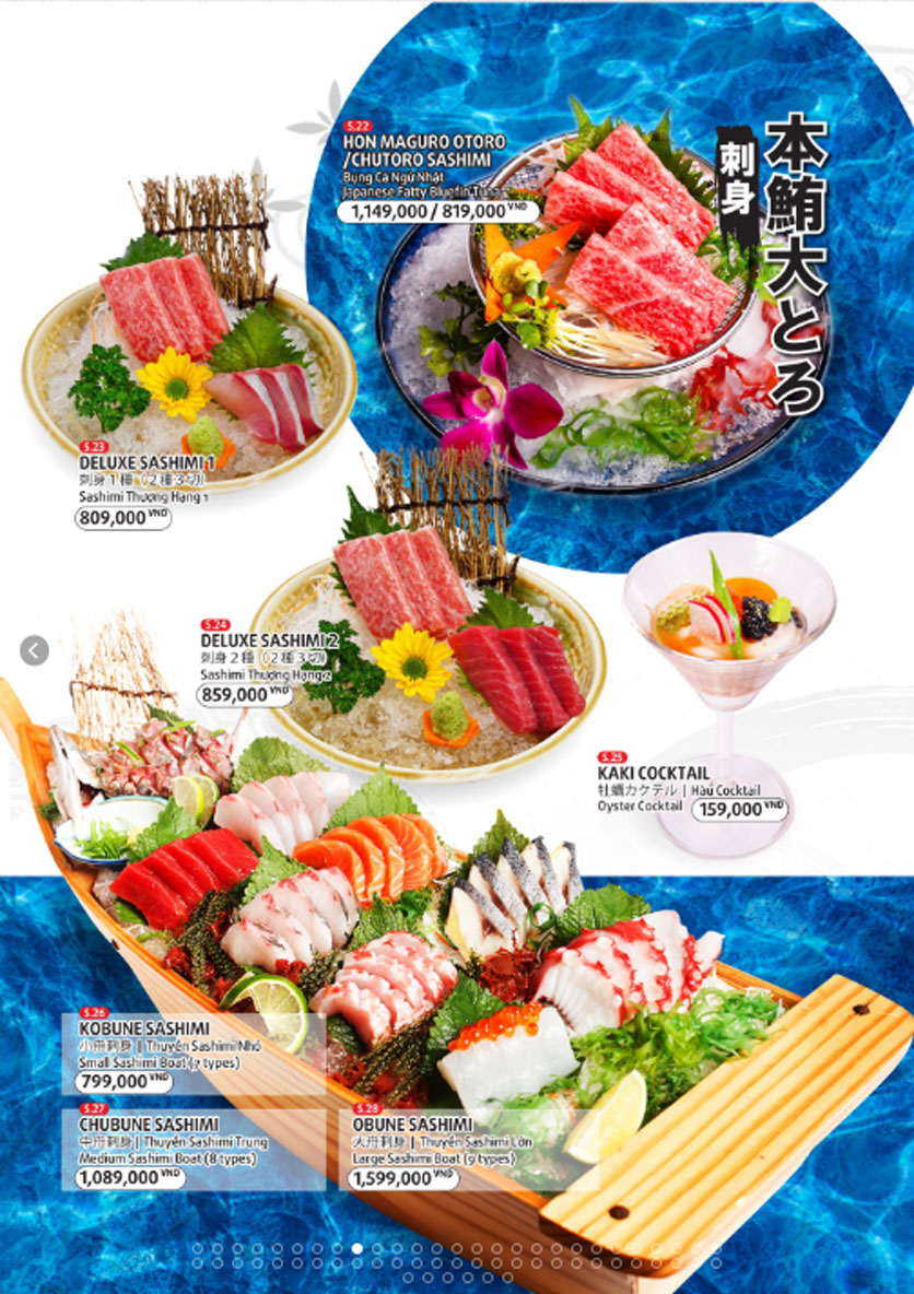 Menu Sushi World - Tôn Thất Thiệp 9 