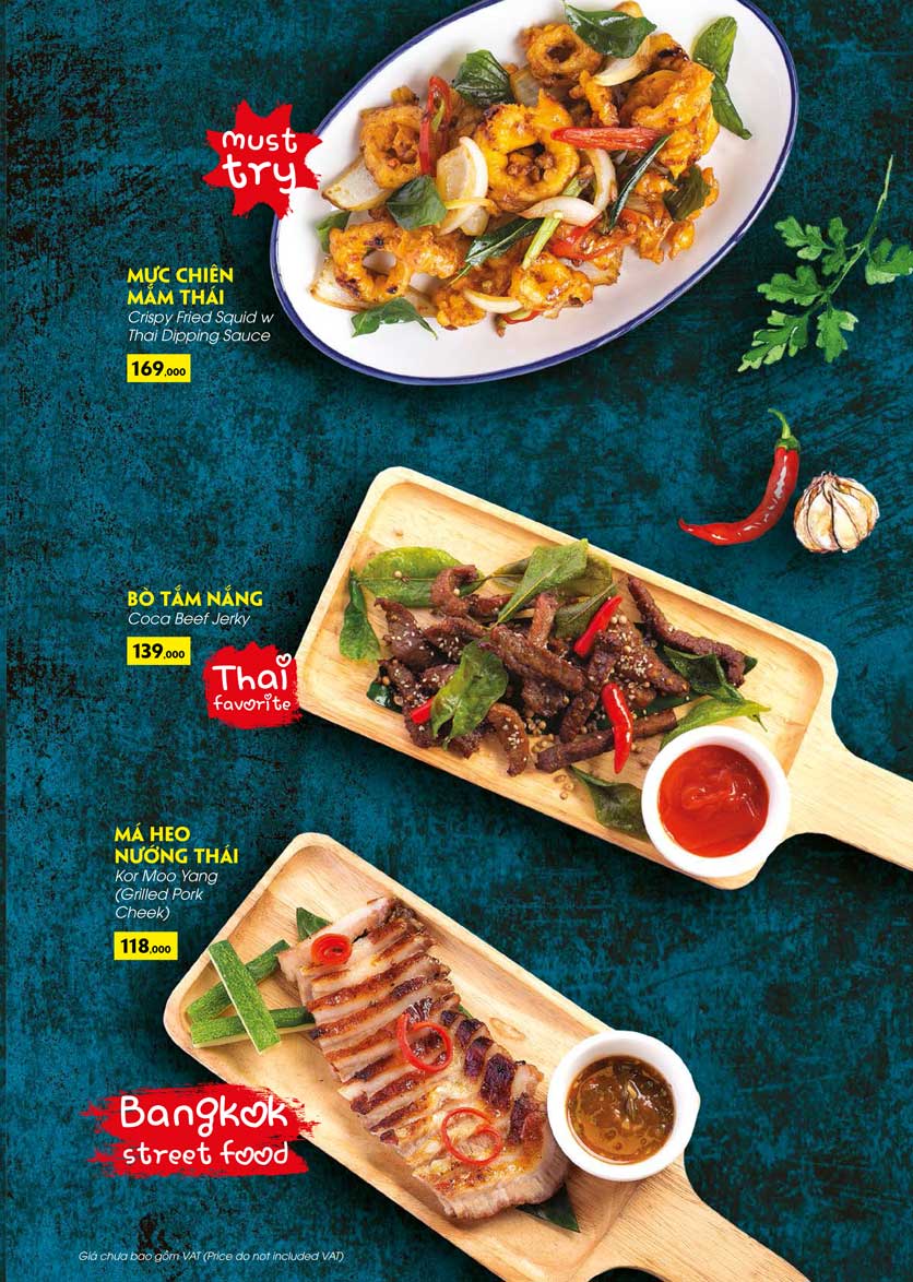 Menu COCA Restaurant - Nhà hàng lẩu Thái - Láng Hạ 18 
