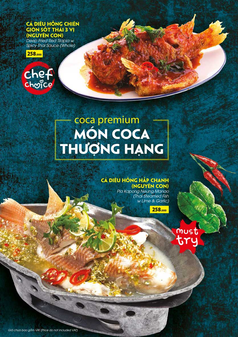 Menu COCA Restaurant - Nhà hàng lẩu Thái - Láng Hạ 19 