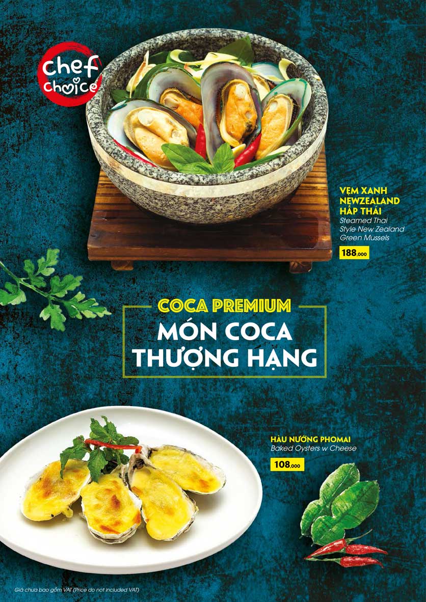 Menu COCA Restaurant - Nhà hàng lẩu Thái - Láng Hạ 21 
