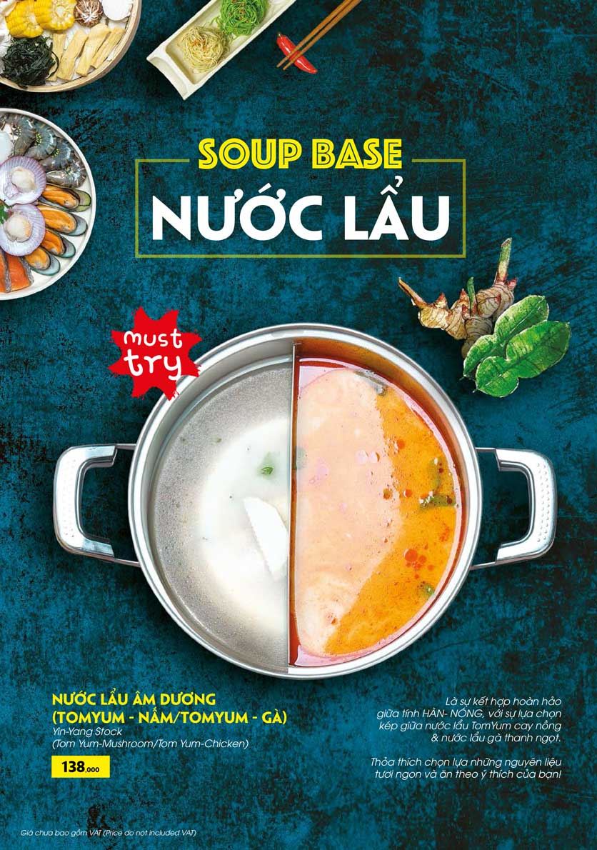 Menu COCA Restaurant - Nhà hàng lẩu Thái - Láng Hạ 23 
