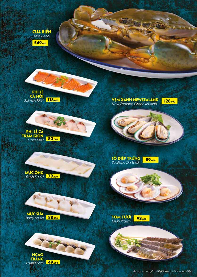 Menu COCA Restaurant - Nhà hàng lẩu Thái - Láng Hạ 26 