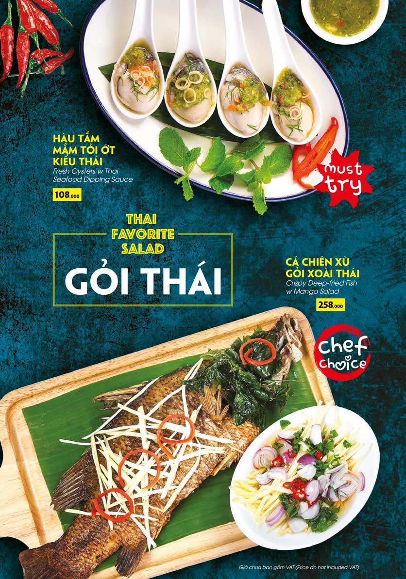 Menu COCA Restaurant - Nhà hàng lẩu Thái - Láng Hạ 13 