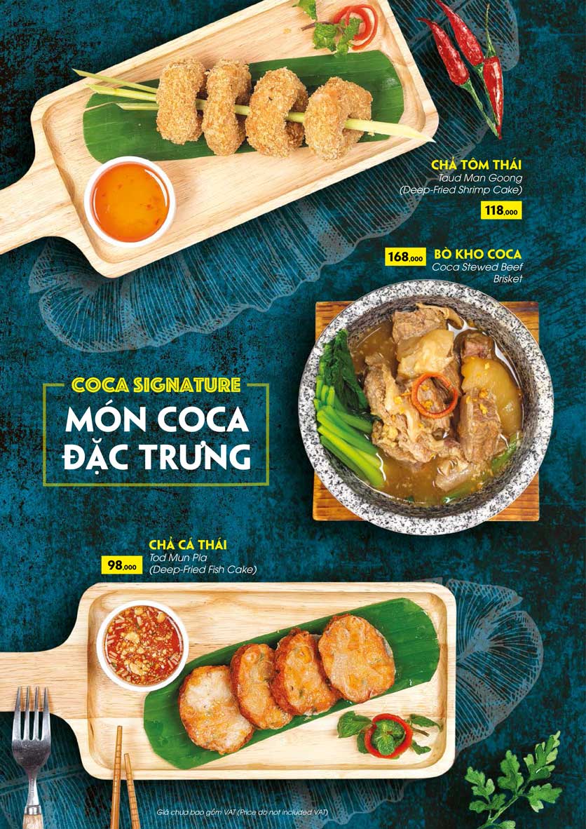 Menu COCA Restaurant - Nhà hàng lẩu Thái - Láng Hạ 17 