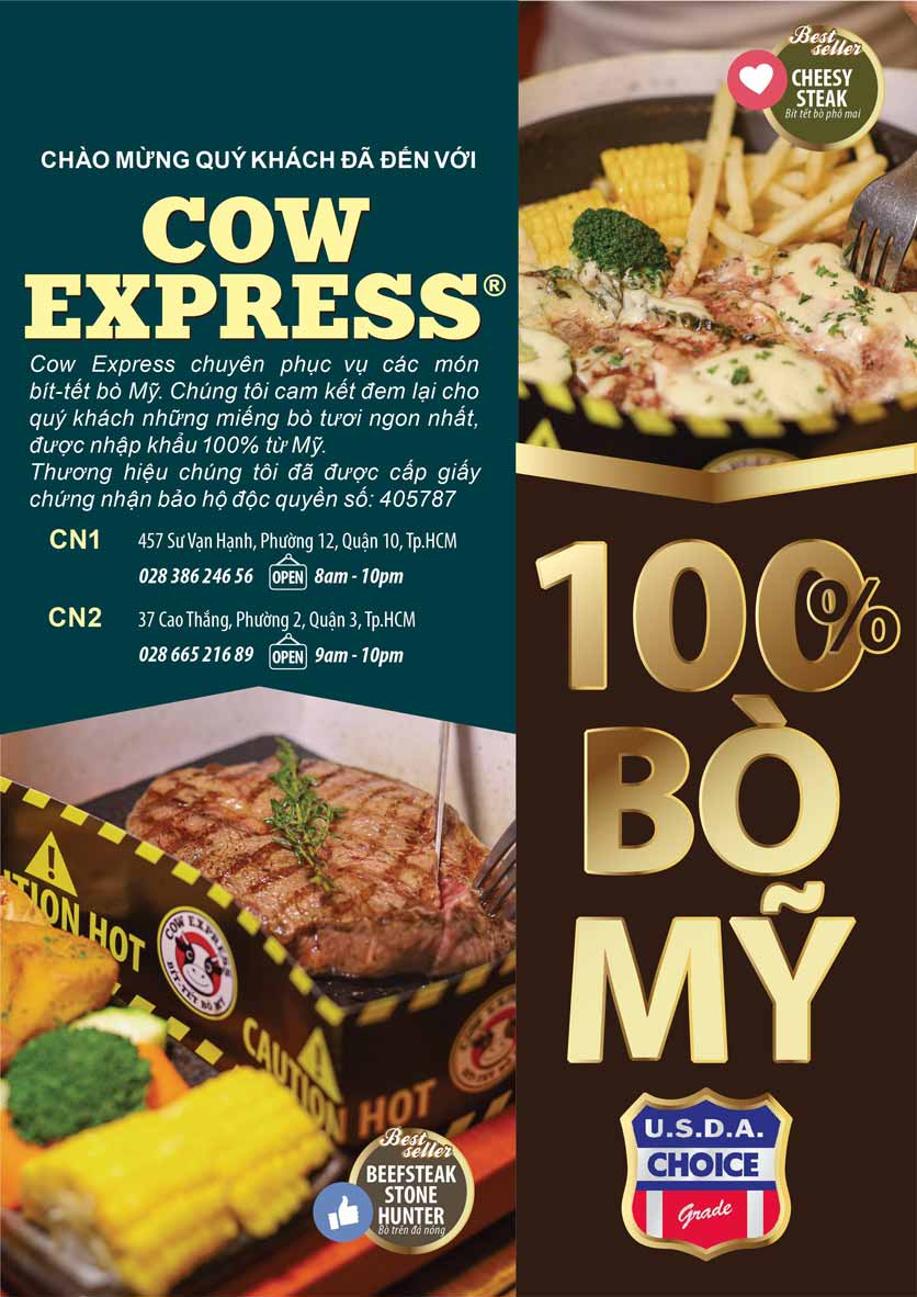 Cow Express Phan Xích Long Thưởng Thức Steak Ngon đúng điệu Pasgo