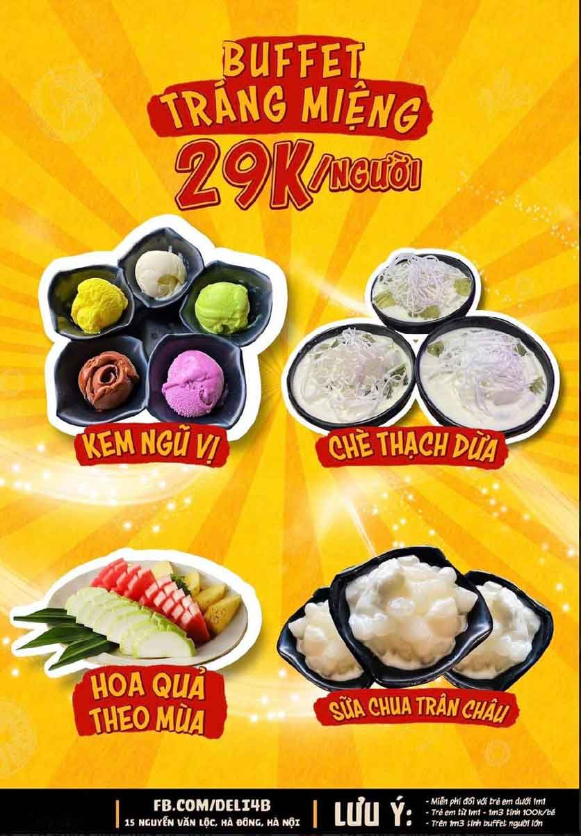 Menu Deli 4B BBQ & Hotpot - Nguyễn Văn Lộc 4 