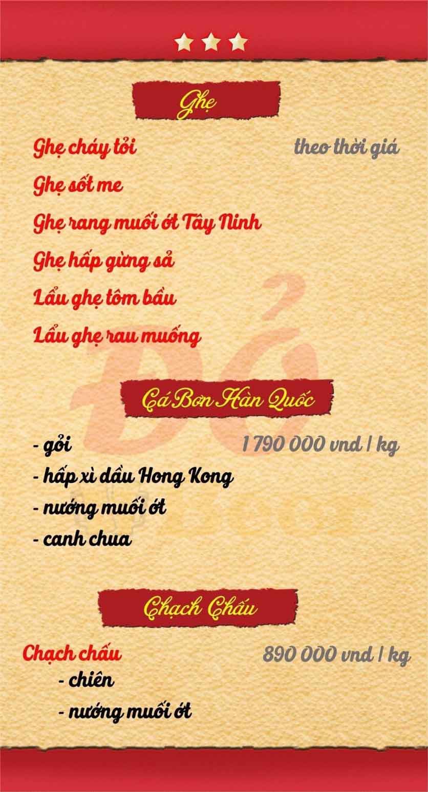 Menu Đỏ Beer - Nguyễn Bỉnh Khiêm 22 