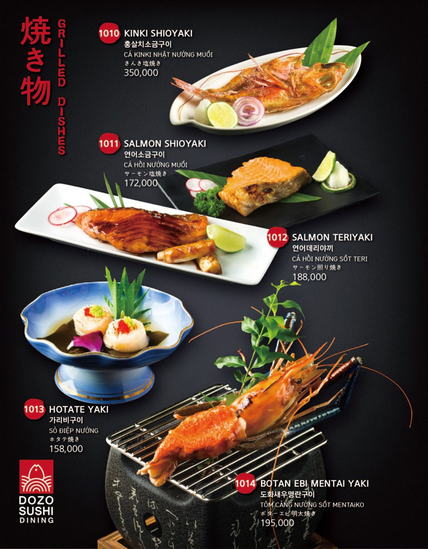 Menu Dozo Sushi Dining – Landmark 81 10 