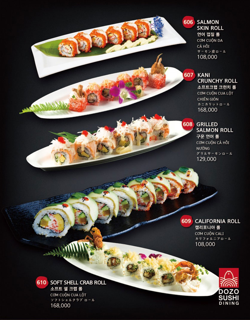 Menu Dozo Sushi Dining – Landmark 81 19 