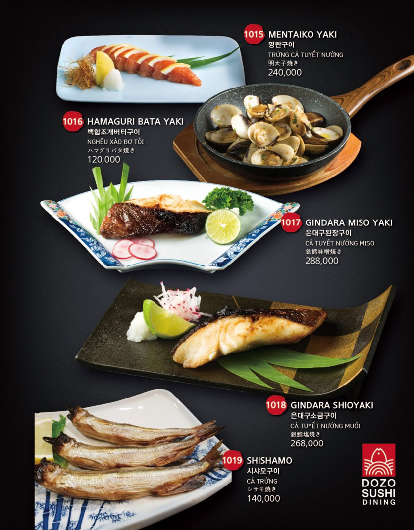 Menu Dozo Sushi Dining – Landmark 81 9 