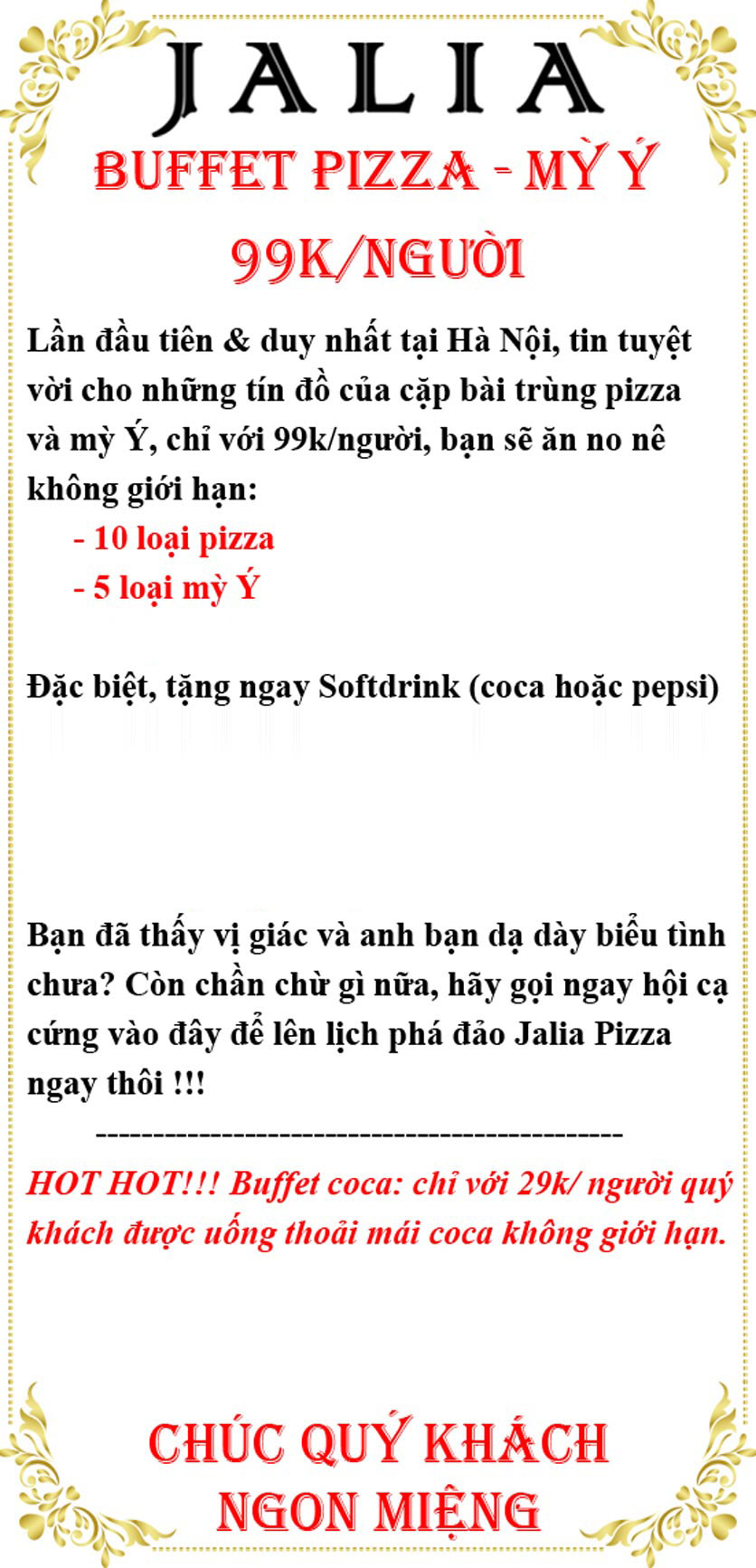 Menu Jalia - Vũ Ngọc Phan 1