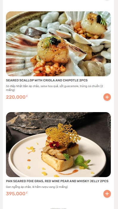 Menu Feliz - Modern Tapas Bar - Nam Ngư 6 