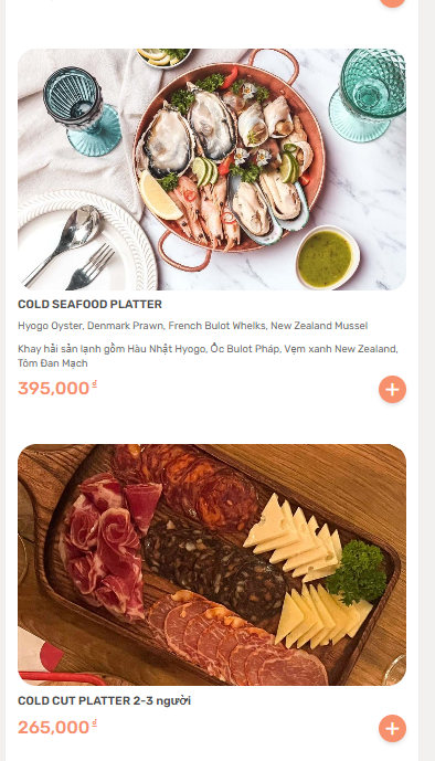 Menu Feliz - Modern Tapas Bar - Nam Ngư 9 