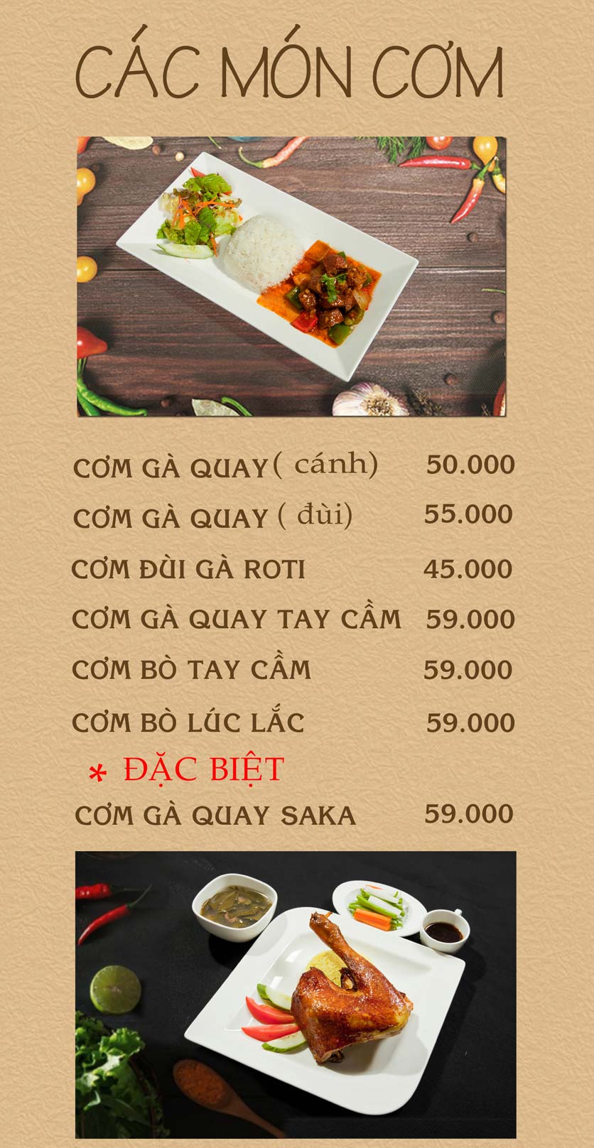 Menu Gà Ngon Saka - Hoàng Diệu 5