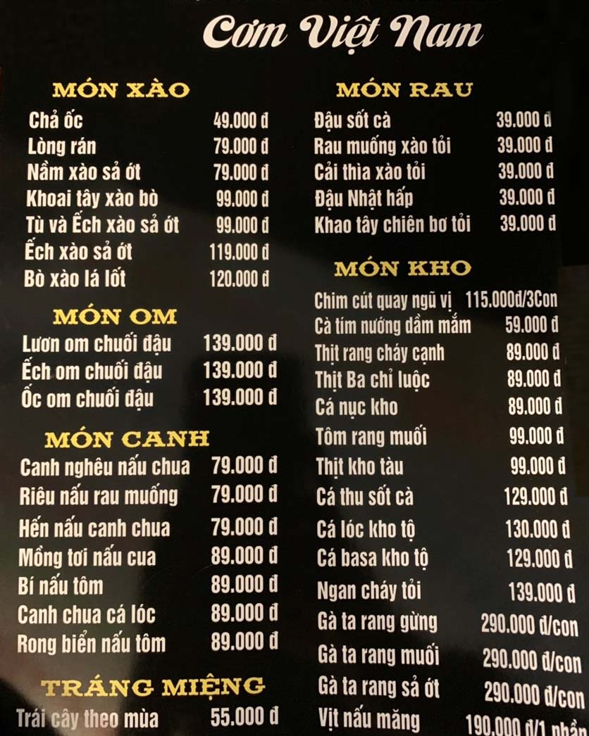 Menu H2 Phố - Lẩu tươi & nóng - Núi Thành 1