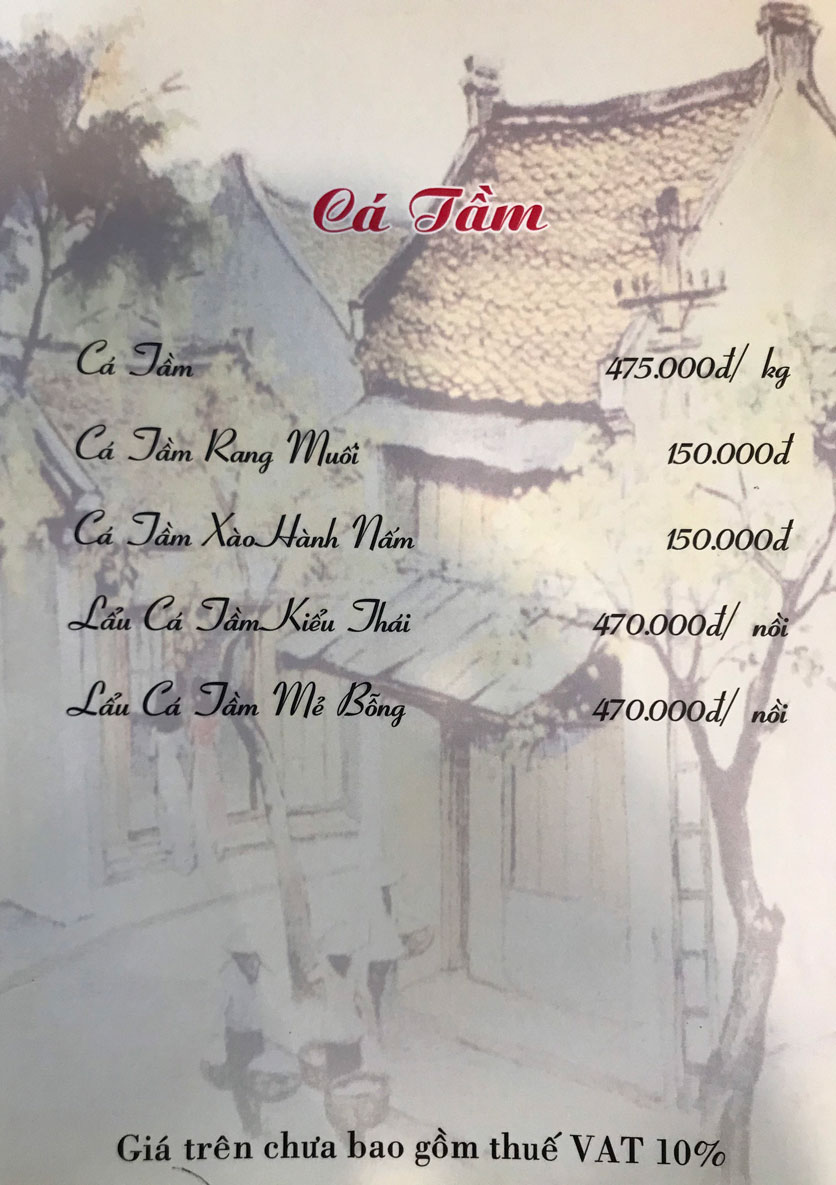 Menu Hà Nội Phố - Hàm Nghi 11 