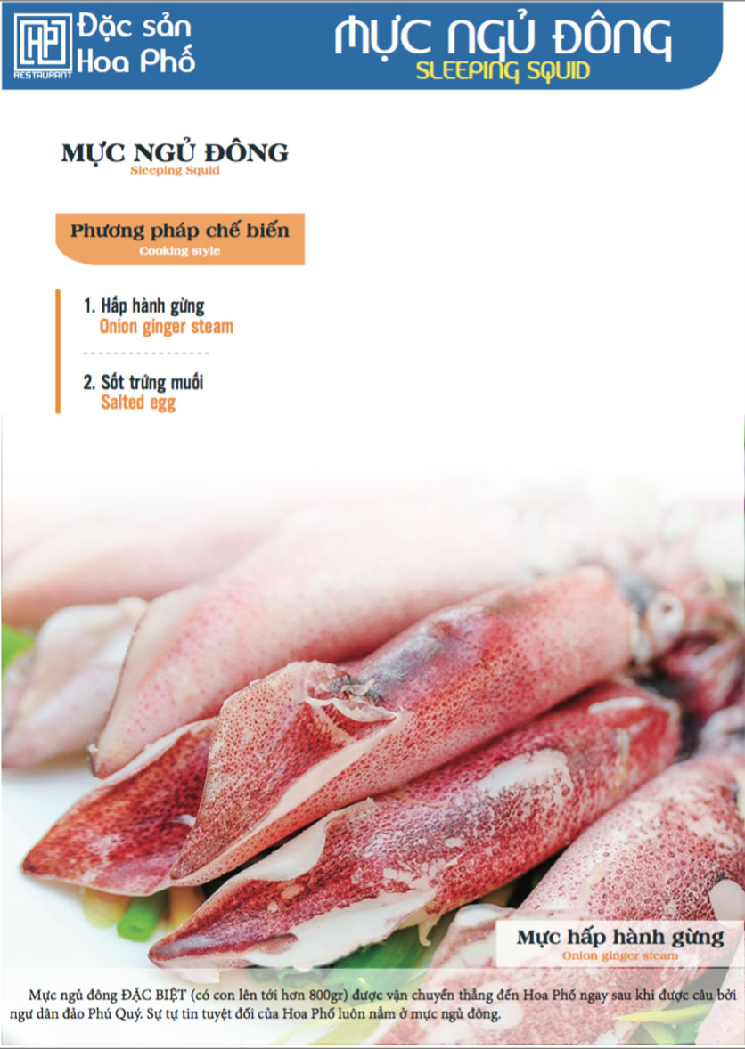 Menu Hoa Phố Quán - Bến Vân Đồn 8 